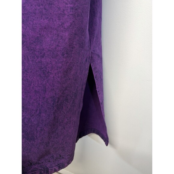 Vtg Sundance Women’s Denim Open Jacket PURPLE Acid Washed Southwestern Painted M - Picture 4 of 14